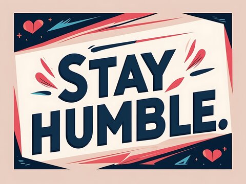 Stay Humble Inspirational Motivational Poster Art - Powered by Adobe