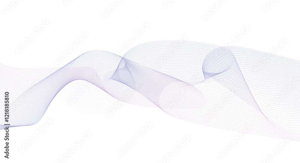Poster .abstract colorful lines wave curve motion on white background. vector illustration. abstract wave e