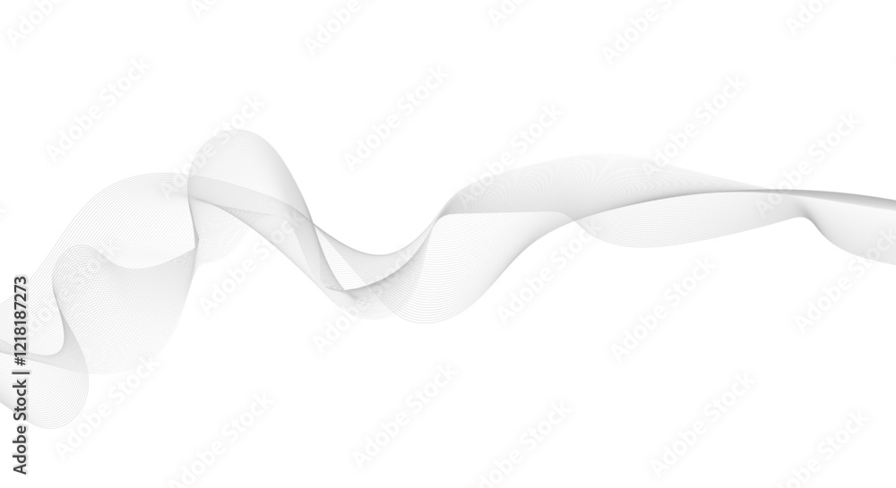 Poster .abstract colorful lines wave curve motion on white background. vector illustration. thin line wavy 
