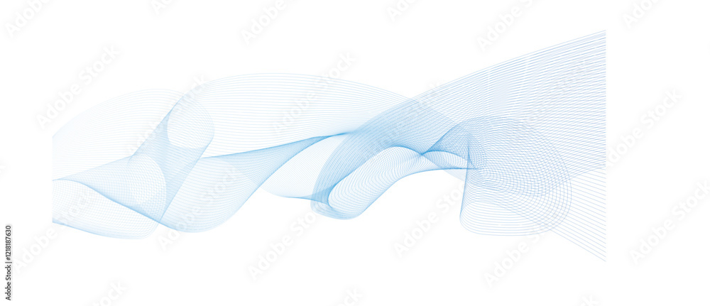 Poster .abstract colorful lines wave curve motion on white background. vector illustration. abstract wavy l