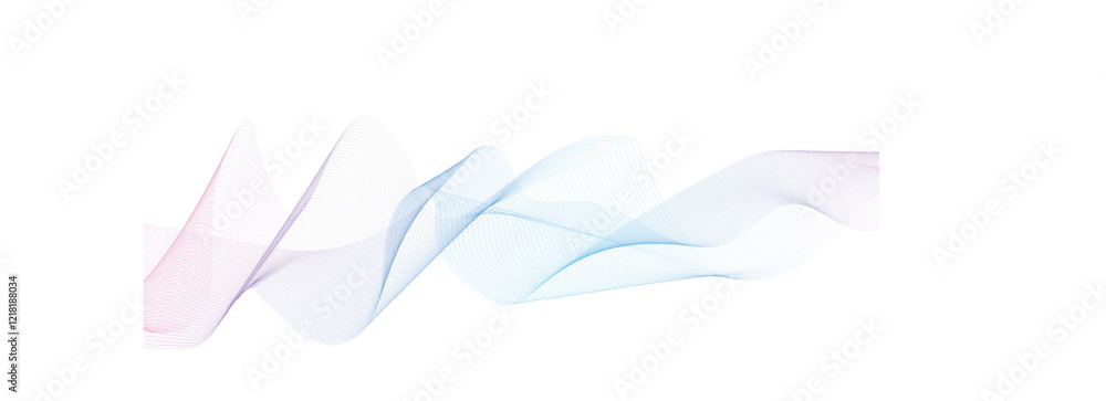 Poster .abstract colorful lines wave curve motion on white background. vector illustration. thin wavy line 