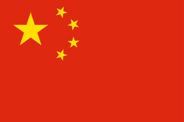 High detailed flag of China. National China flag. Asia. 3D illustration.