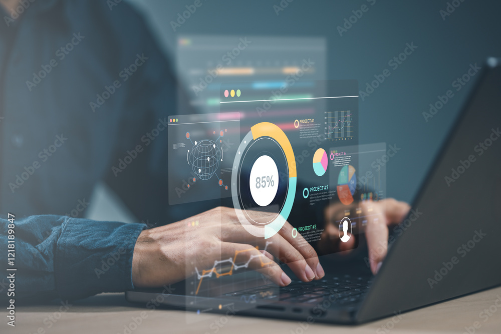 Poster business strategy analysis data, analyst database development analytic.