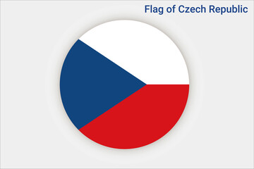 High detailed flag of Czech Republic. National Czech Republic flag. Europe. 3D illustration.