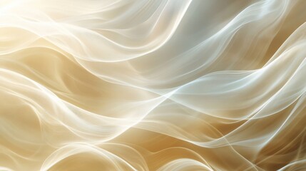 Obraz premium Abstract Gold and White Wave Pattern Design