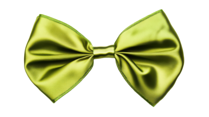 Green bow tie on transparent background