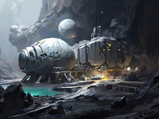 christmas tree and snow