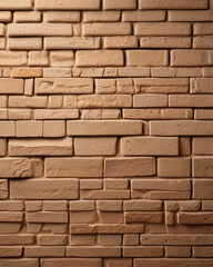 Fototapeta premium The brick wall is constructed with tightly fitted bricks.