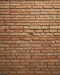 Fototapeta premium The brick wall's bricks have a slightly weathered appearance.