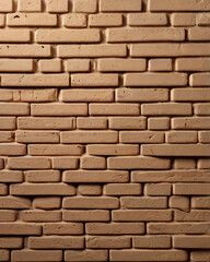 Fototapeta premium The brick wall has a textured surface with visible imperfections.