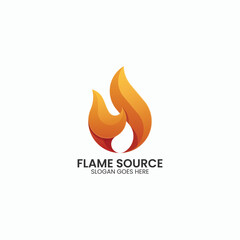 Flame Source Gradient Colorful Logo