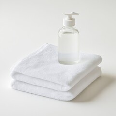 pristine white face towel folded