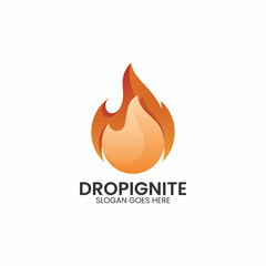 Drop Ignite Gradient Colorful Logo