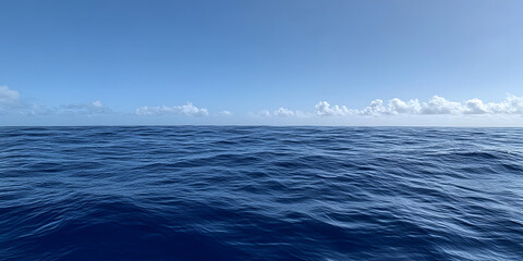 Fototapeta premium Peaceful expanse of deep blue water