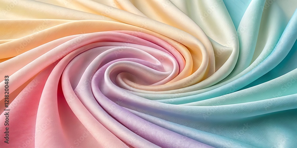 Aufkleber a colorful fabric with a rainbow pattern