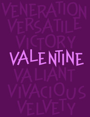 valentine. design phrases for t-shirts. romantic color.
