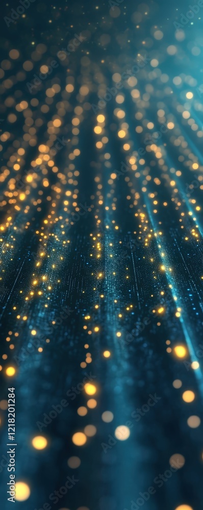 Poster digital transformation of bank ledger glowing enhancements in a high-tech environment futuristic con