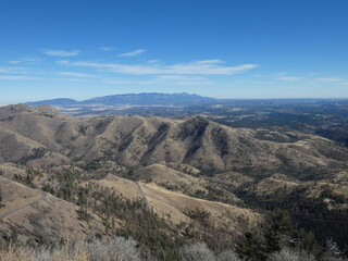 View of the top of the mountains