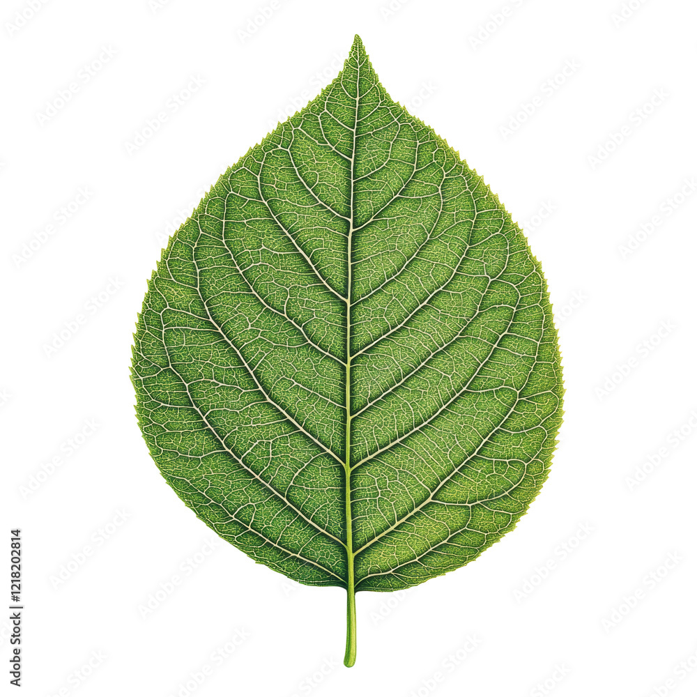 Poster the image shows a detailed close-up of a single green leaf against a black background highlighting i