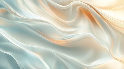 Obraz premium Abstract Creamy White and Beige Wave Pattern