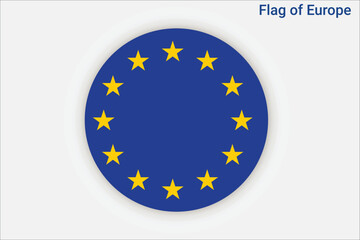 High detailed flag of Europe. National Europe flag. Europe. 3D illustration.