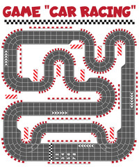 Board game race track. Isolated on white background. Vector illustration.
