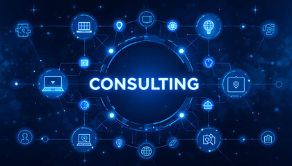 Obraz premium Business, Technology, Internet and network concept. Consulting Expert Advice Support Service.