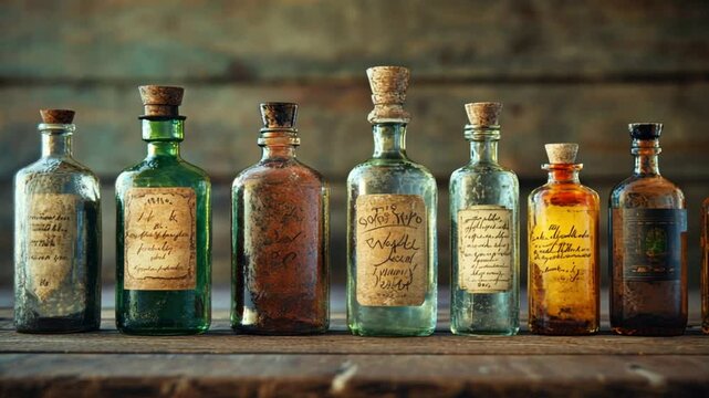 Antique Apothecary Bottles: A Still Life of Aged Remedies