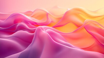 Obraz premium Abstract Pink and Orange Wave Pattern Design