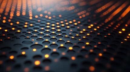 Fototapeta premium Abstract Dark Surface With Orange Lights Pattern