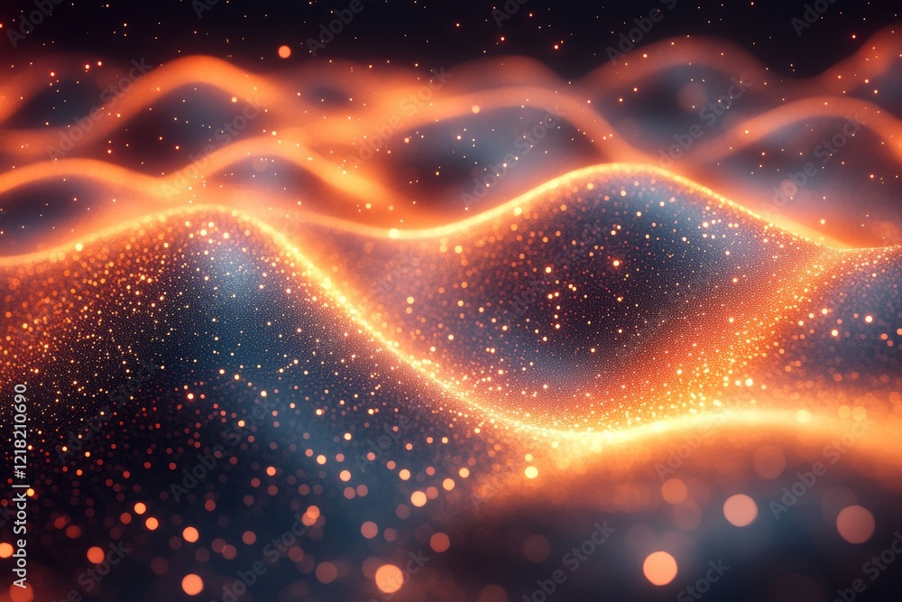 Poster A captivating visual of flowing waves in vibrant colors, creating a sense of motion and energy. Ideal for backgrounds and digital design projects.