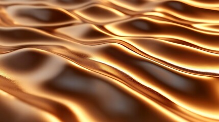 Fototapeta premium Abstract Golden Waves Flowing Smoothly