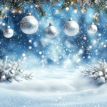 blue christmas background slowflake decorations