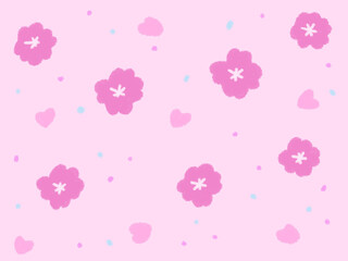 かわいい桜の花びら背景ピンク