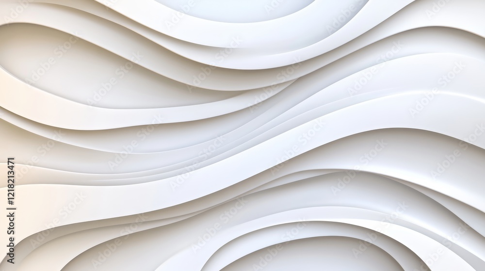 Poster abstract white wave pattern - seamless flowing white wave pattern, abstract background texture, mode