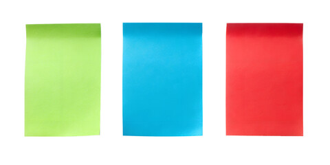 Fototapeta premium green, blue, and red post note paper sticker set cut out
