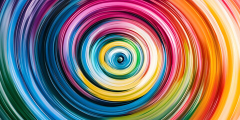 Vibrant abstract design with concentric colorful circles