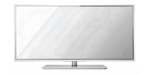 white screen led TV television cut out