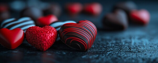 Delicious Valentine's Day Chocolate Heart Candies
