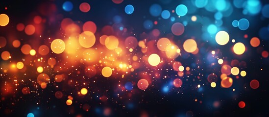 Abstract Night Lights: An ethereal and abstract backdrop with a stunning blend of warm orange, red, and cool blue bokeh lights.
