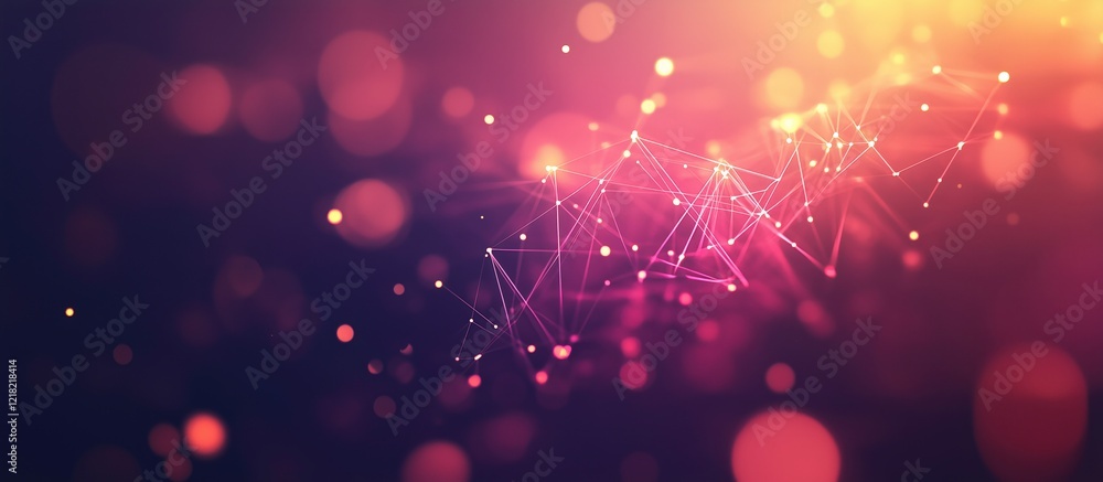 Poster abstract network connections: a mesmerizing abstract image captures the essence of interconnectednes