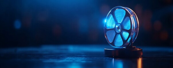 Glowing Film Reel: A Cinematic Masterpiece