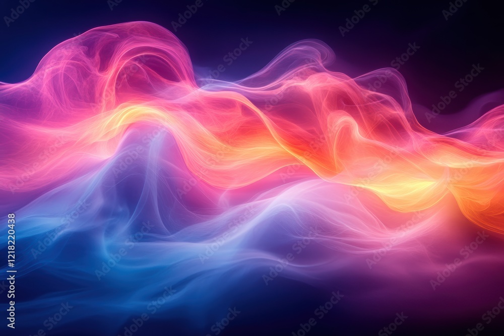 Leinwandbilder A vibrant and abstract digital wave of colors flowing seamlessly, creating a mesmerizing visual that evokes creativity and inspiration.