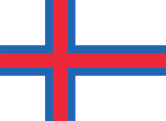 Obraz premium High detailed flag of Faroe Islands. National Faroe Islands flag. Europe. 3D illustration.