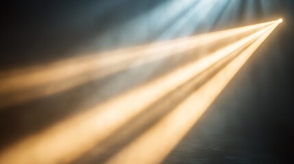 Golden Light Beams Through Smoky Haze