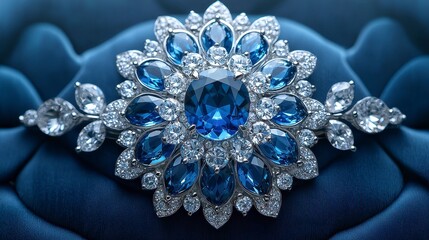 Blue Sapphire Jewelery on Velvet