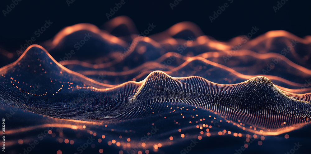 Poster abstract technology big data background concept. motion of digital data flow. transferring of big da