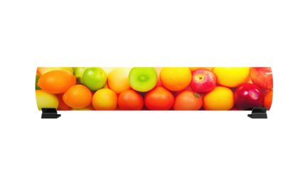 Fruits Roll up banner with transparent PNG background