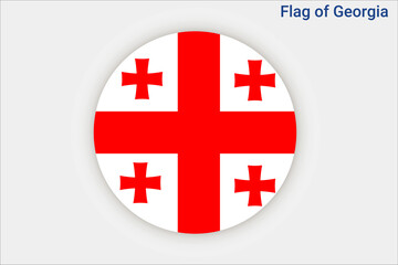 Fototapeta premium High detailed flag of Georgia. National Georgia flag. Europe. Asia. 3D illustration.