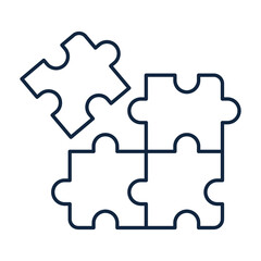 Fototapeta premium Puzzle Pieces Icon. Integration and Collaboration Icon. Illustration for Teamwork Concept.
